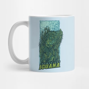 iguana hand drawn vintage Mug